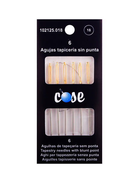 Agujas de tapicería sin punta níquel Cose 102125 nº 18