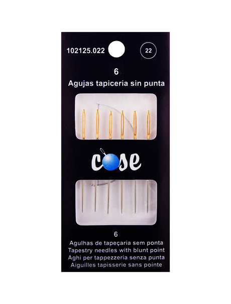Agujas de tapicería sin punta níquel Cose 102125 nº 22