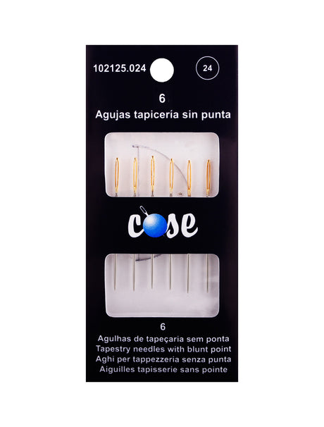 Agujas de tapicería sin punta níquel Cose 102125 nº 24