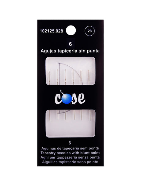 Agujas de tapicería sin punta níquel Cose 102125 nº 28