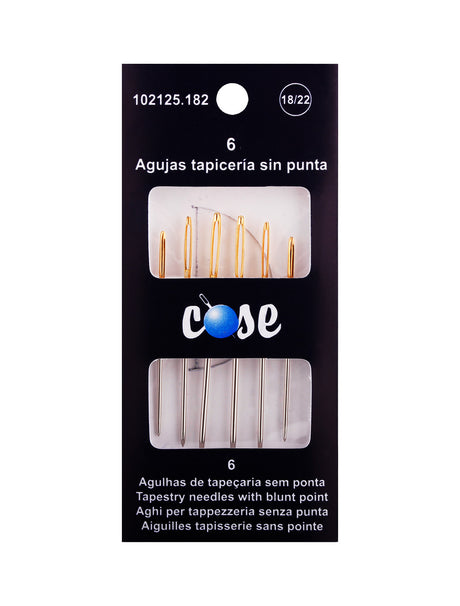 Agujas de tapicería sin punta níquel Cose 102125 surtido nº 18-22