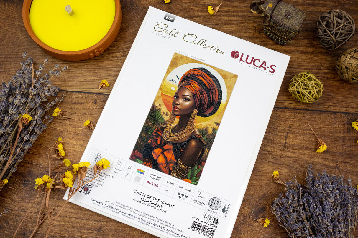 Kit de Punto de Cruz Luca-S GOLD - Queen of the Sunlit Continent B720