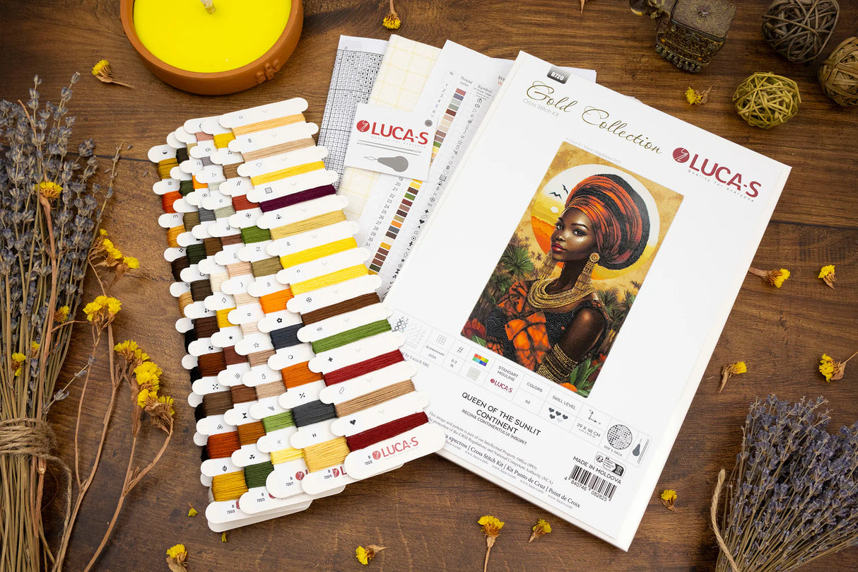 Kit de Punto de Cruz Luca-S GOLD - Queen of the Sunlit Continent B720
