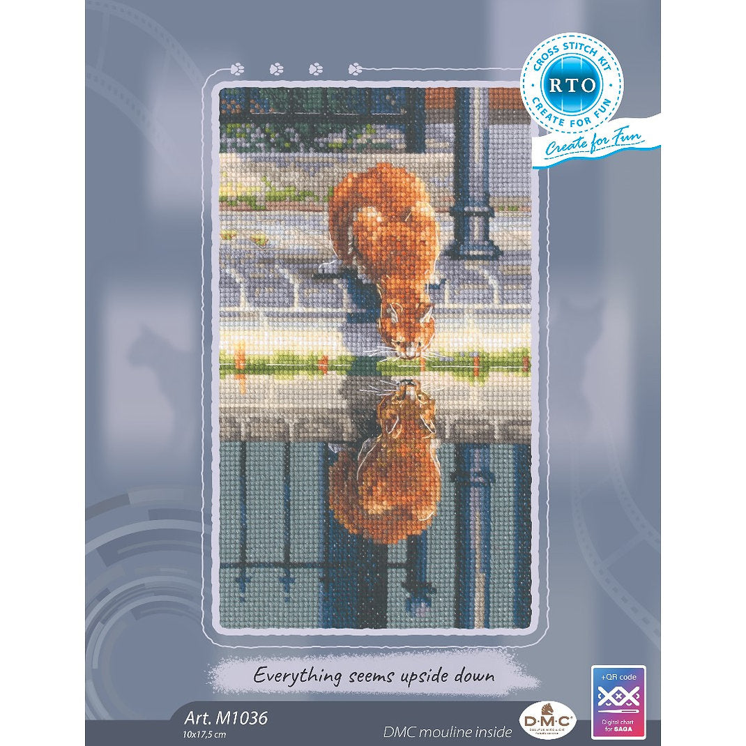 Kit de point de croix compté - Ginger Cat Reflection RTO M1036