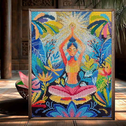 Kit de Punto de Cruz Contado "Yoga Practice" – RTO M1069