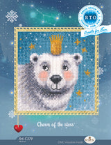Kit de Punto de Cruz "Encanto de las Estrellas" de RTO C379: Celebra la Alegría Animal en Navidad