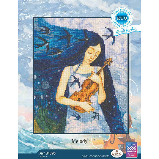 Kit de Punto de Cruz Contado "Melody Girl" – RTO M896