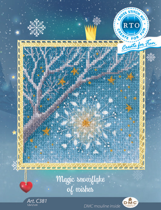 Kit de point de croix « Flocon de neige à souhait magique » par RTO C381