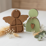 Caja de Madera para Abalorios "Ángel Verde" KF027/100G