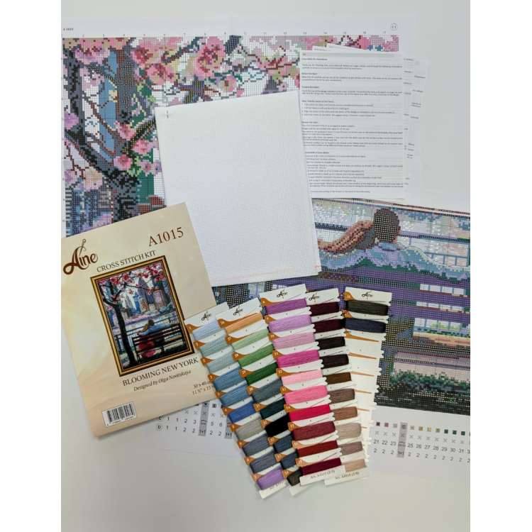 Kit de Punto de Cruz - Aine Collection "Blooming New York" A1015