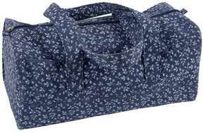 bolso dmc porta agujas de tejer blue flowers u1895 azul marino