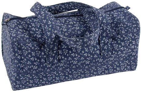 bolso dmc porta agujas de tejer blue flowers u1895 azul marino