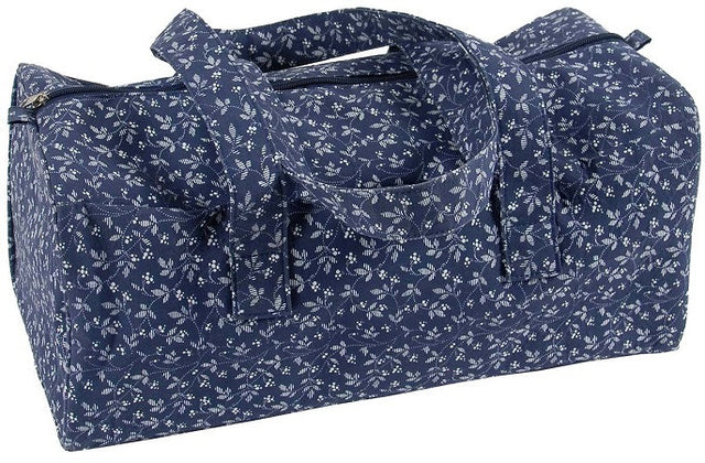 bolso dmc porta agujas de tejer blue flowers u1895 azul marino