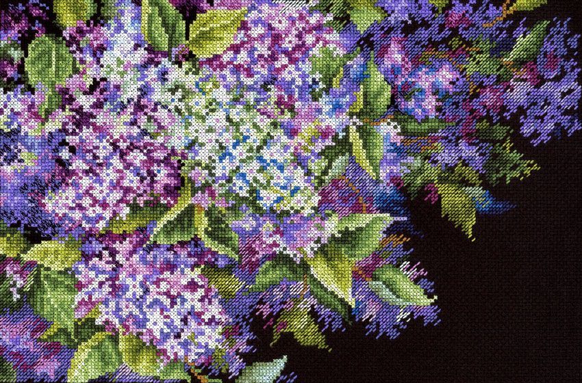 Kit de punto de cruz MP Studia SNV-951 – Fragrant Lilac 18x27 cm