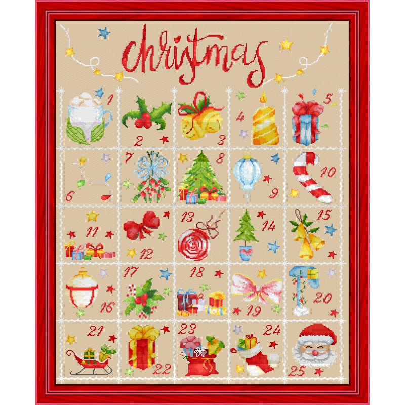 Advent Calendar 2021 - Cross Stitch Chart - Les Petites Croix de Lucie