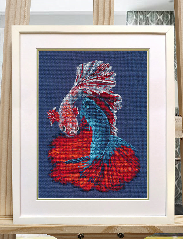 Vista adicional de Kit de punto de cruz Oven S1607 – Betta Fish 19x27 cm