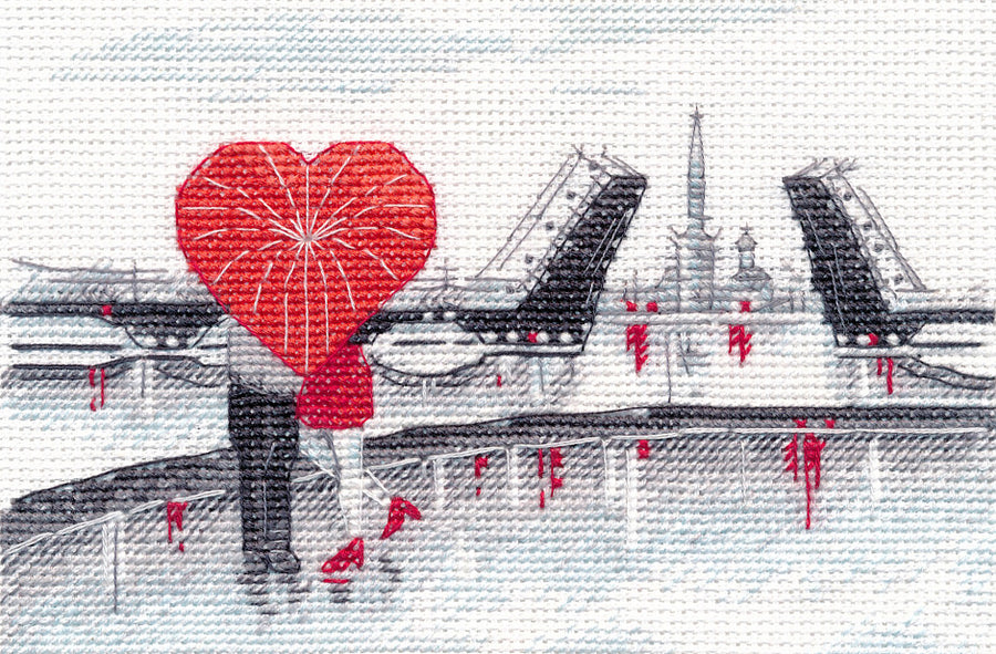 Kit de punto de cruz Oven S1627 – Sketches / 5 15x10 cm