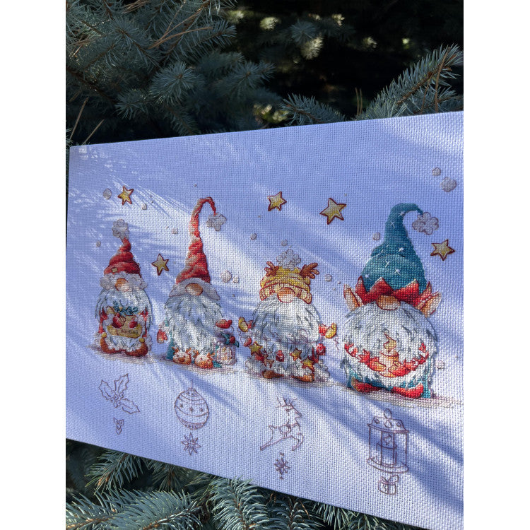 Kreuzstich-Set Andriana SANR-55 Weihnachtswichtel 36,5 x 21,5 cm