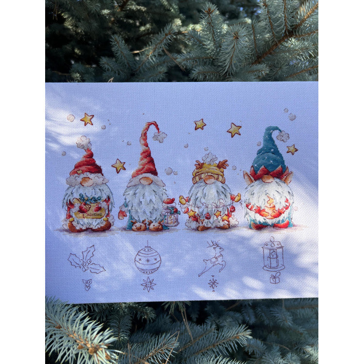 Kit de Punto de Cruz Andriana - "Christmas Gnomes" (SANR-55)