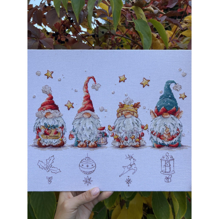 Kreuzstich-Set Andriana SANR-55 Weihnachtswichtel 36,5 x 21,5 cm