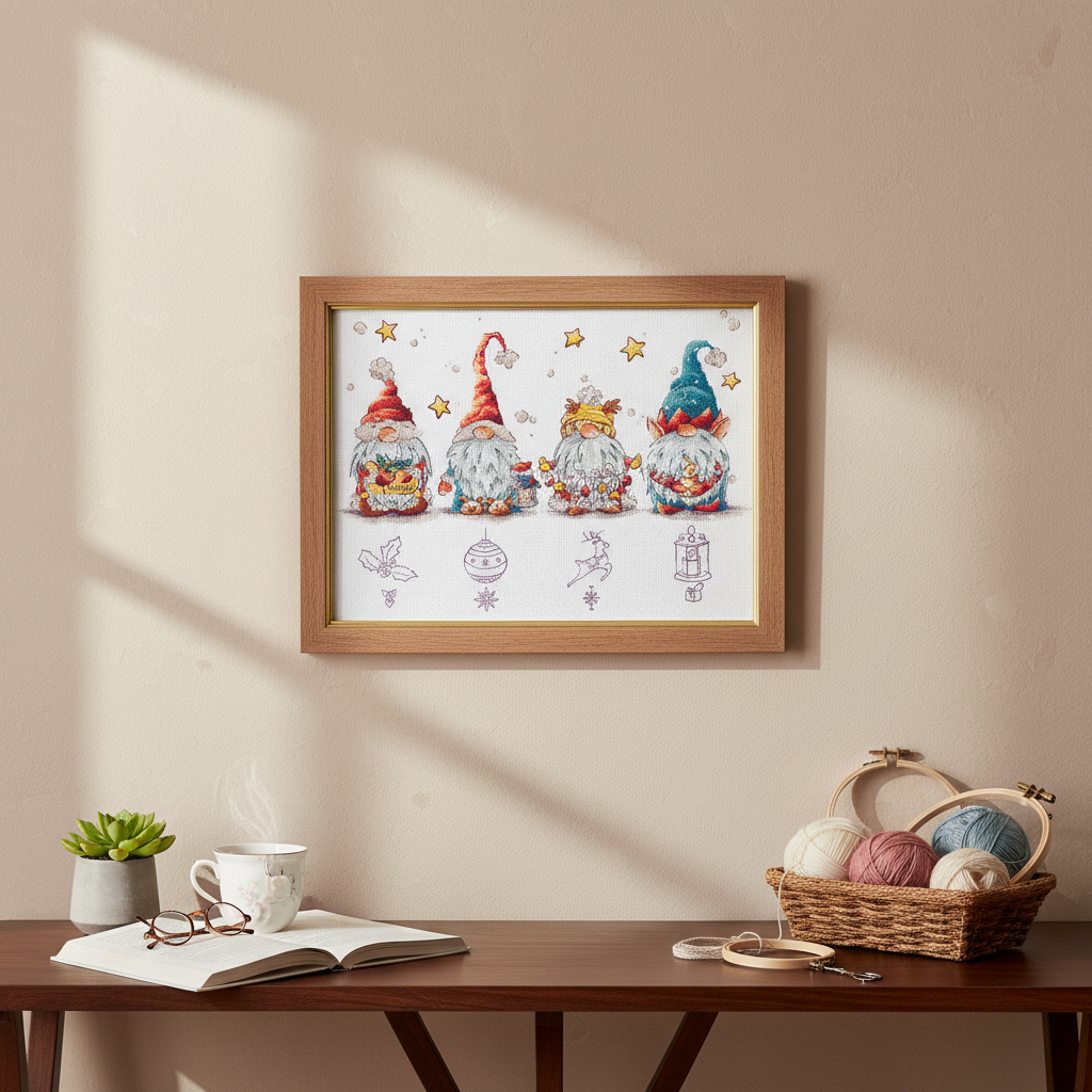 Andriana Cross Stitch Kit - "Christmas Gnomes" (SANR-55)
