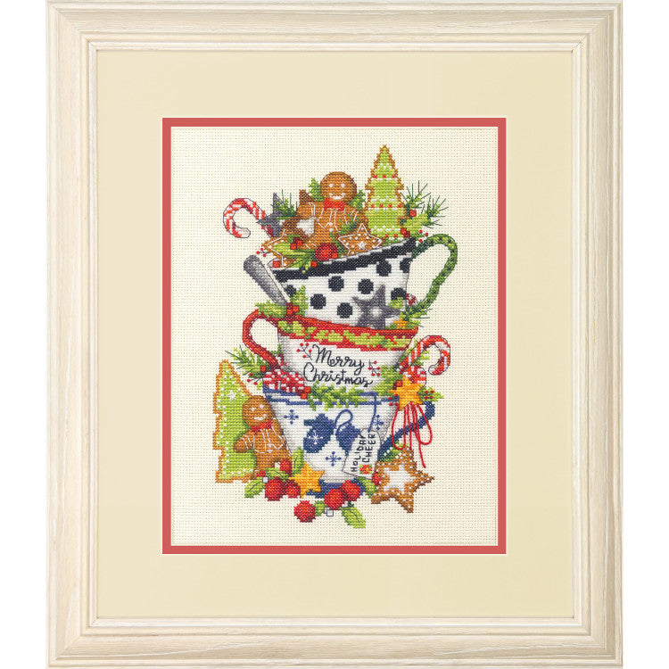 Kit de Punto de Cruz Christmas Tea 70-09625 Dimensions