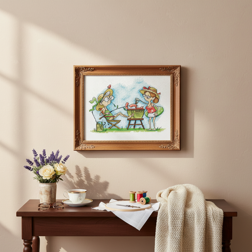 Cross stitch kit "Grannies on a Picnic" SANB-21 Andriana