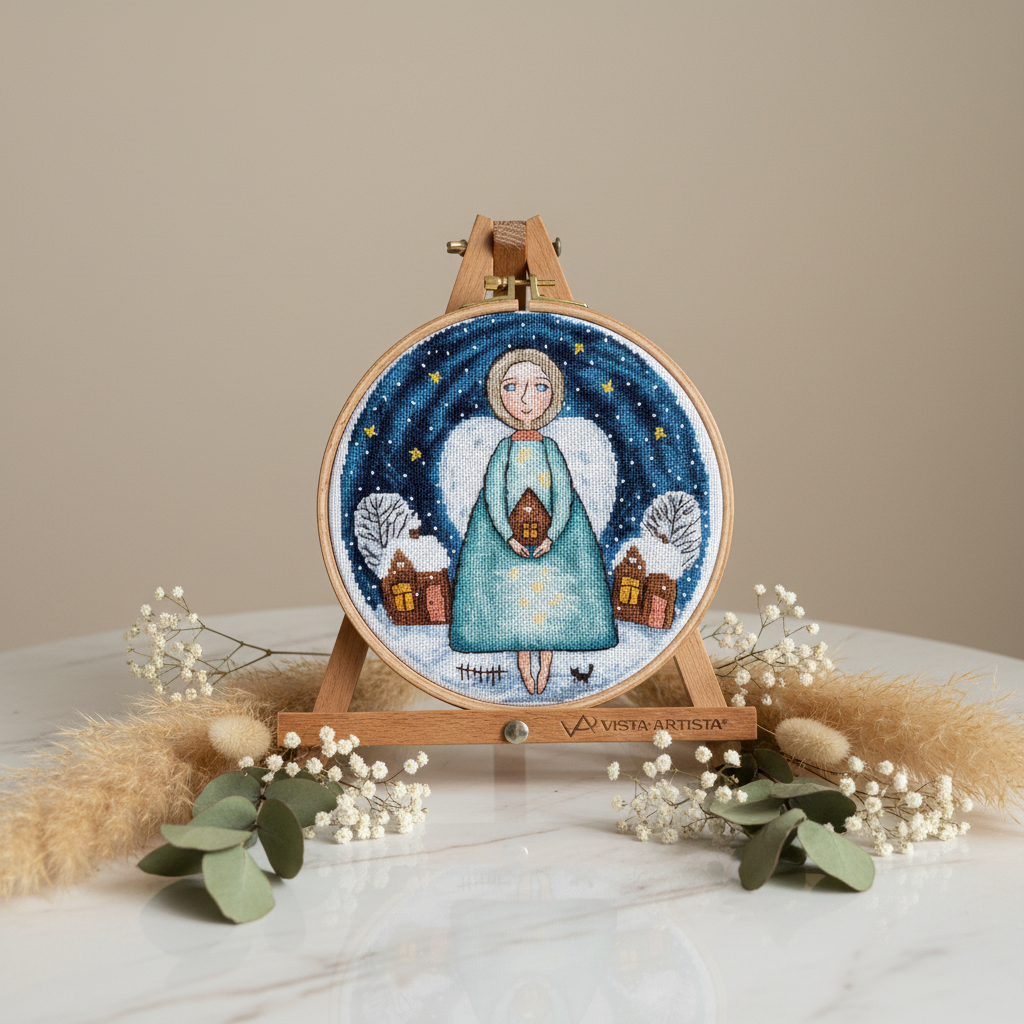 Kreuzstich-Set Andriana SANA-09 Guardian Angel 18 x 18 cm