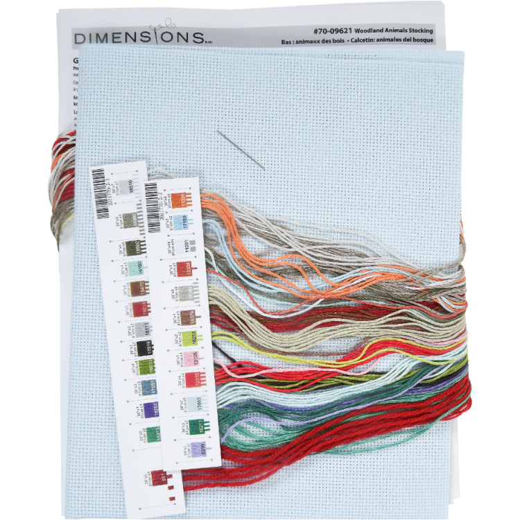 Kit de point de croix : Bas d’animaux des bois (70-09621) par Dimensions