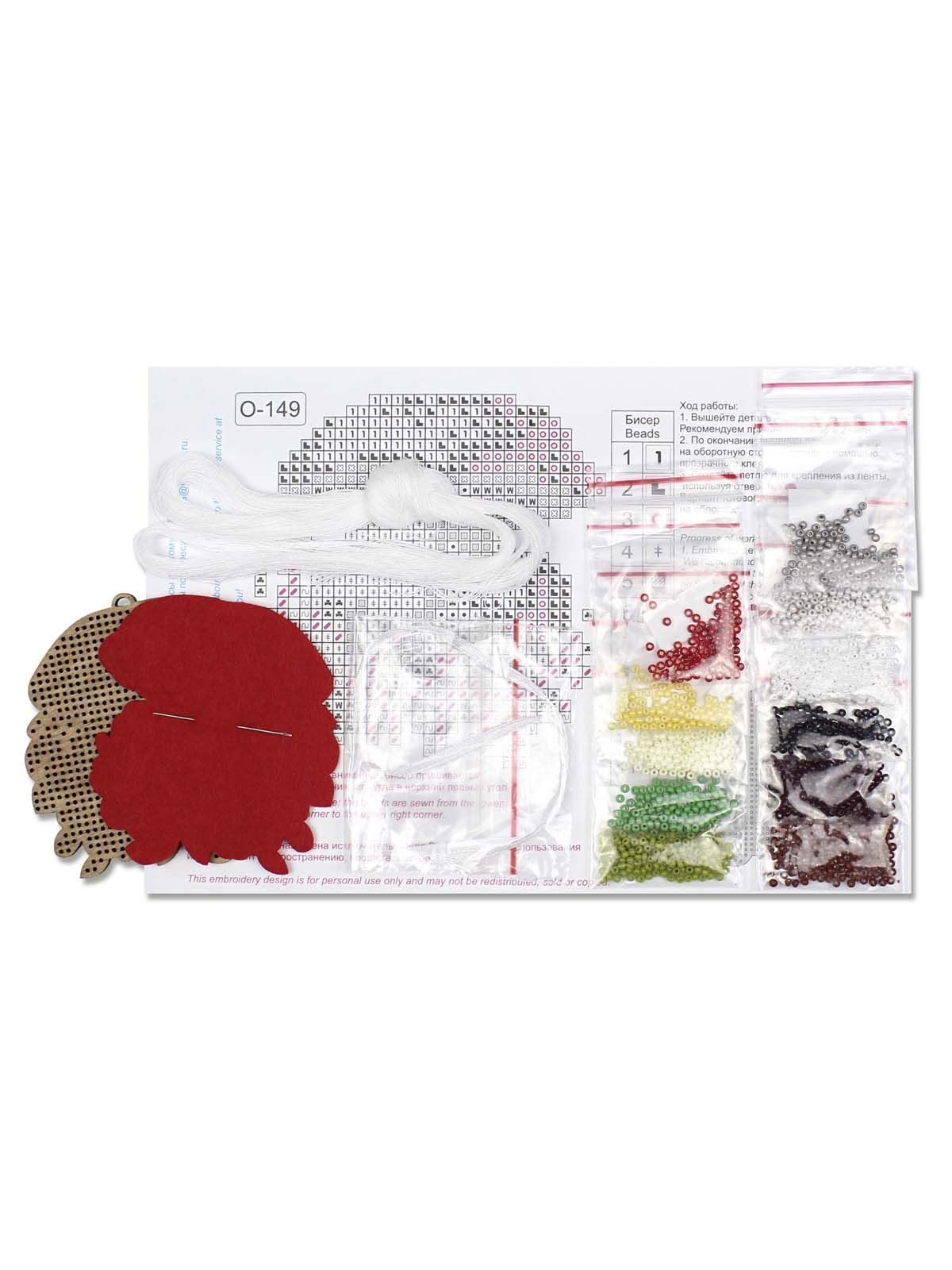 Kit de Bordado con Abalorios sobre Madera “Porcini Mushroom” MP Studia SO-149 – Decoración Navidad 8×7 cm