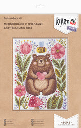 KLART cross stitch kit "Teddy bear with bees" 8-542