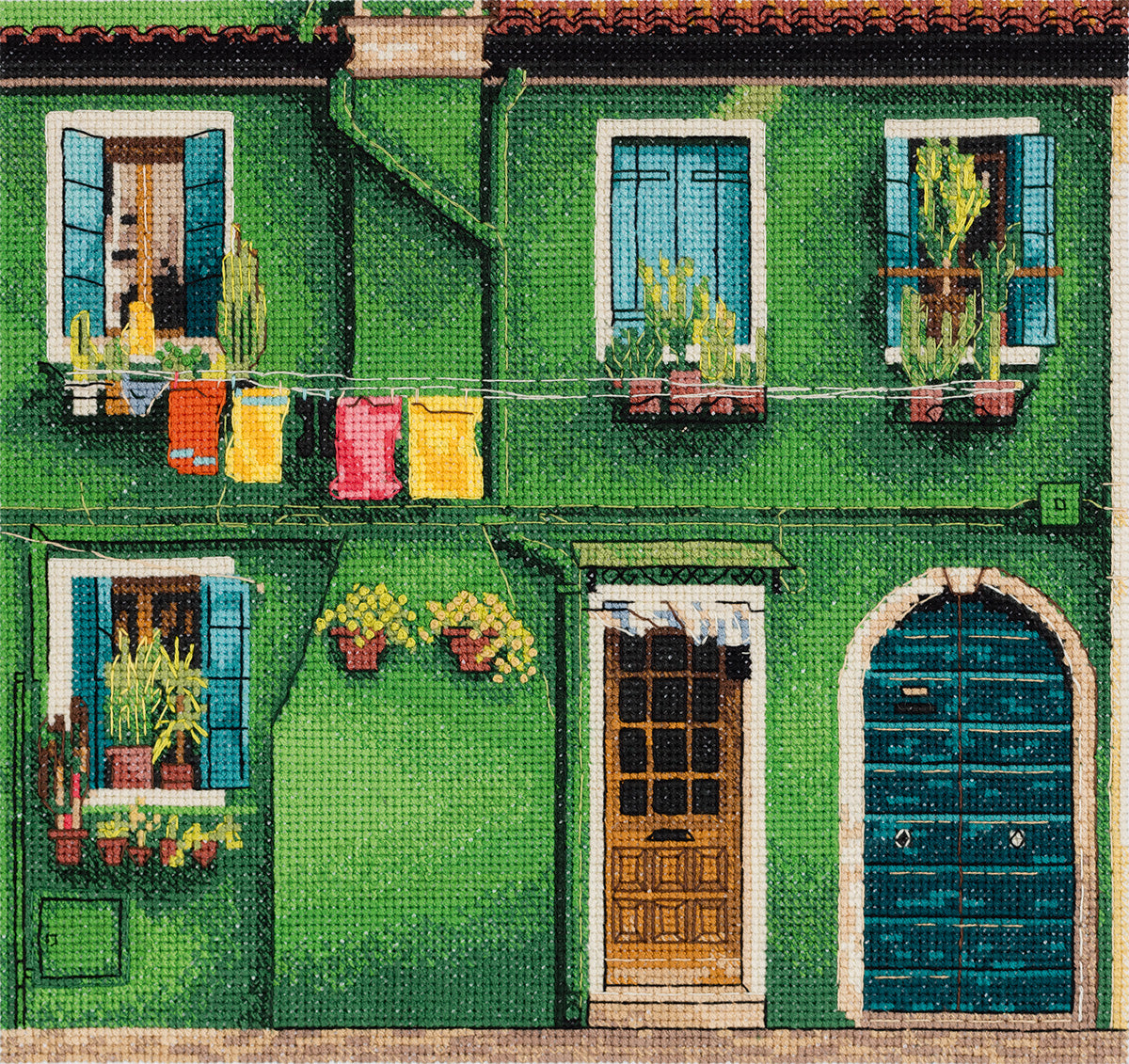 Kit de Punto de Cruz PANNA "Streets of Burano" GM-7470