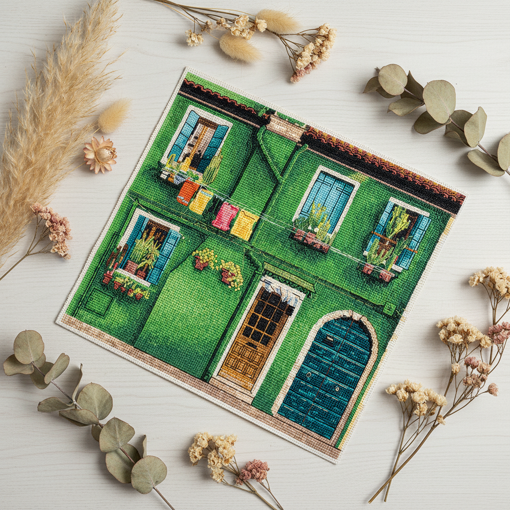 Kit de Punto de Cruz PANNA "Streets of Burano" GM-7470