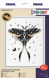 PANNA Cross Stitch Kit "Black Gold. Moth" PJ-7495