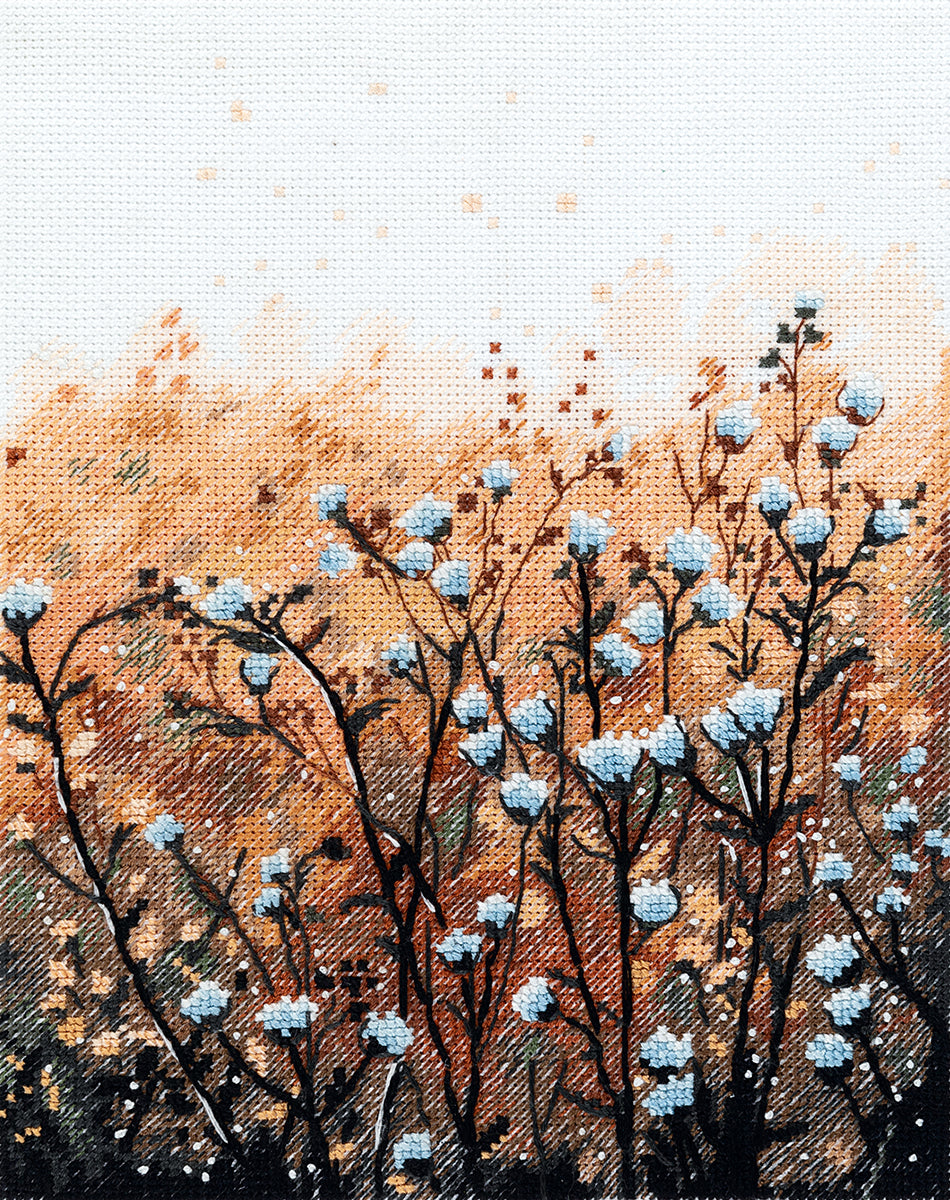 Kit de broderie au point de croix PANNA « Champ à l'aube » PS-7501
