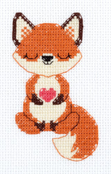 Kit de punto de cruz KLART "The fox in love" 12-069