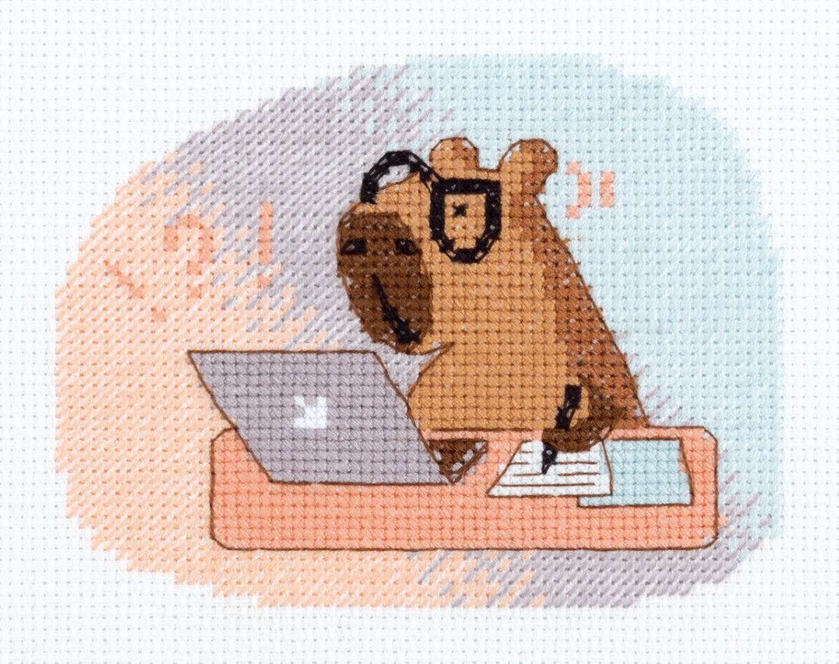 KLART cross stitch kit "I'm all about work" 12-068
