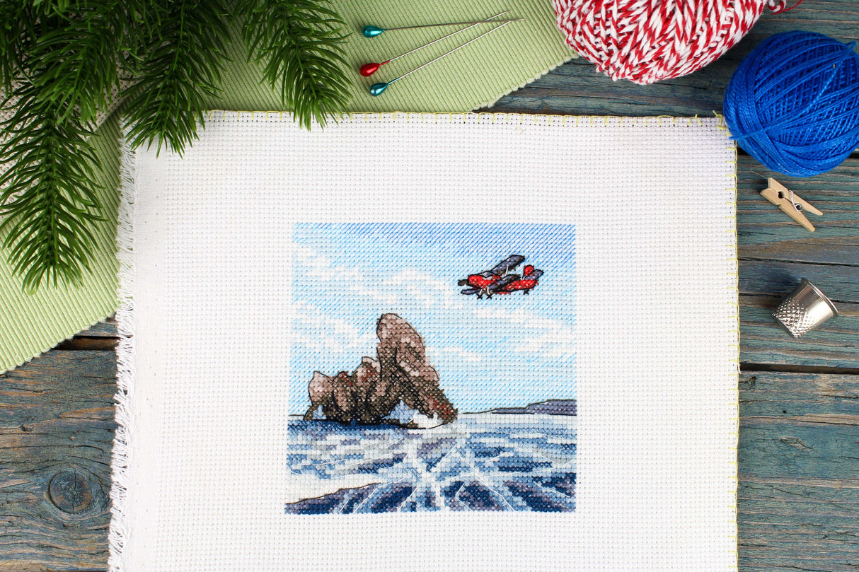 Cross Stitch Kit "On the Frozen Lake" MP Studia SM-989 – Arctic Adventure