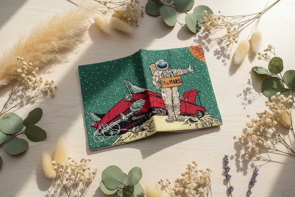PANNA Cross Stitch Kit “Passport Cover. To Mars” POP-7394