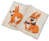 Kit de punto de cruz PANNA Funda para pasaporte Corgi OP-7393 con diseño de perro corgi sobre tela Aida blanca