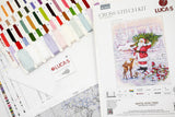 Detalle del esquema y calidad del kit de punto de cruz Luca-S Santa With Tree