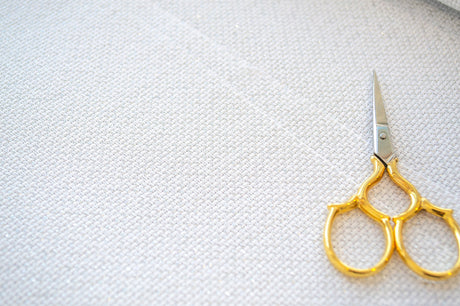 Textura de la tela Aida con brillo para bordado en punto de cruz