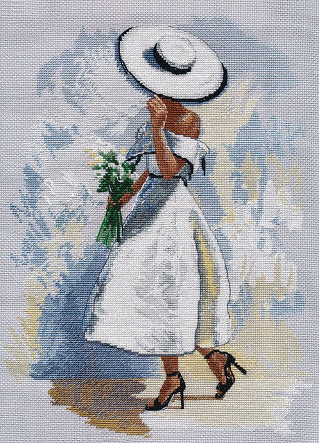 Cross Stitch Kit "Mysterious in White" S1581 by Oven