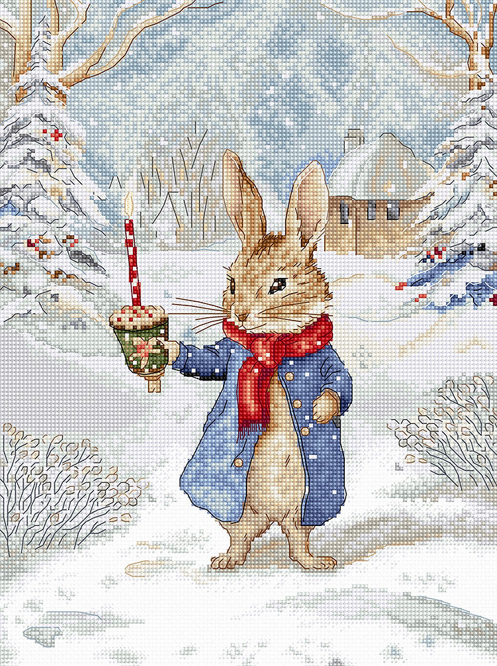 Kit de point de croix Letistitch L9918 « Chants de Noël » (Christmas Caroling) – Noël 21x27 cm