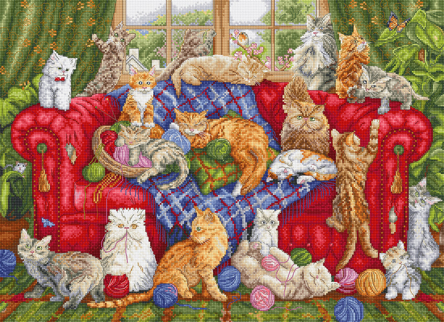 L9946 Meow Manor Letistitch Kit de punto de cruz