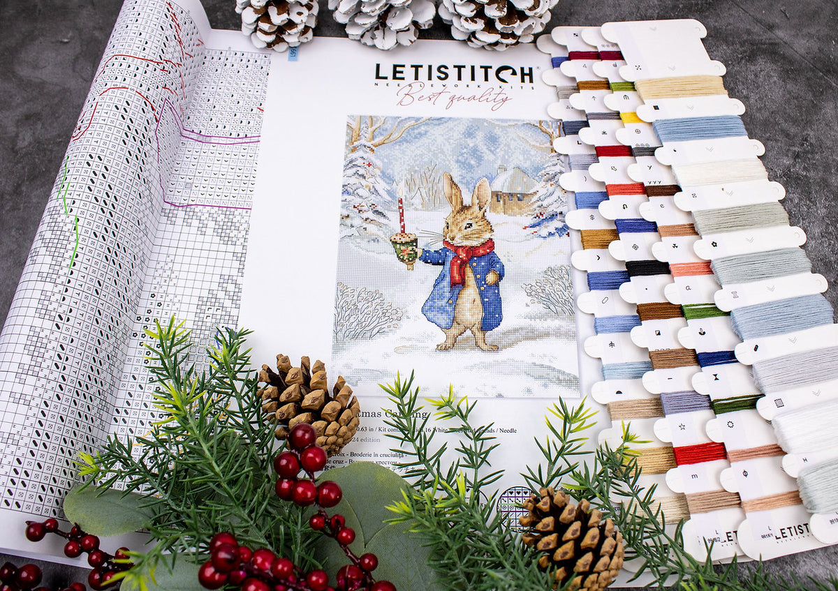 Kit de point de croix Letistitch L9918 « Chants de Noël » (Christmas Caroling) – Noël 21x27 cm