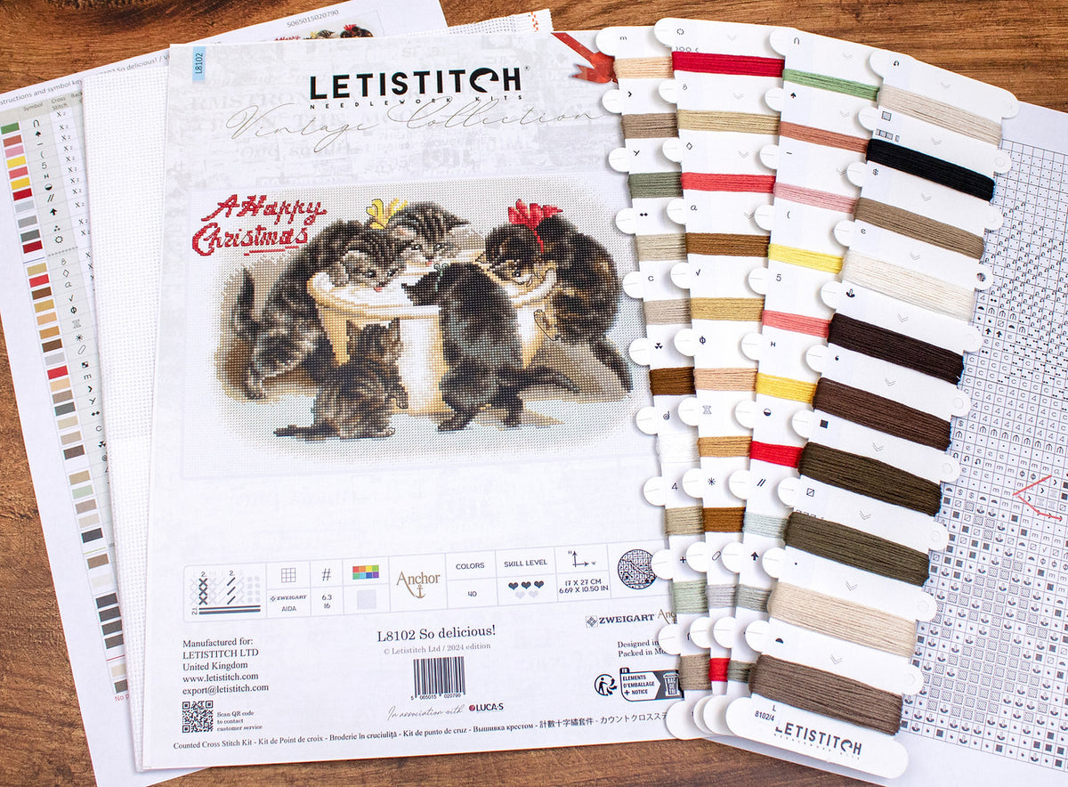 Kreuzstich-Set Letistitch L8102 „Wie lecker! (So Delicious)“ – Küche 27x17 cm