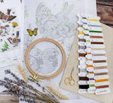 Cross Stitch Kit 'Sparrow in Harmony' L8803 by Letistitch - Natural Print