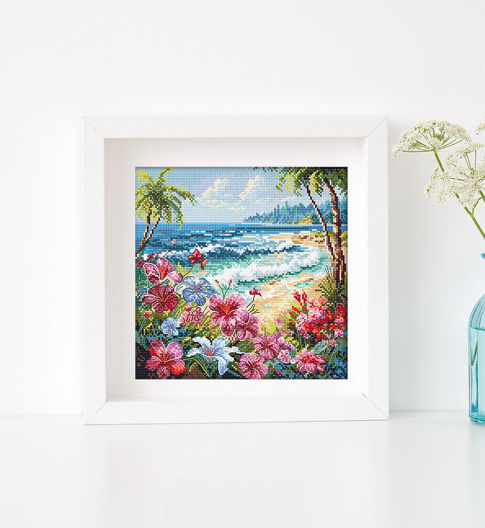 Letistitch L8099 "Paradise" Cross Stitch Kit – Landscape 21x21 cm