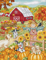 L9936 Ferme d'automne - Letistitch | Kit de point de croix